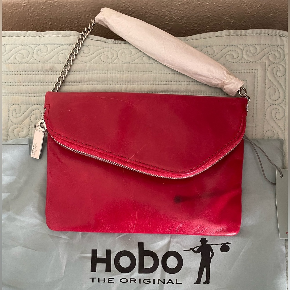 New Hobo Red Leather Crossbody bag